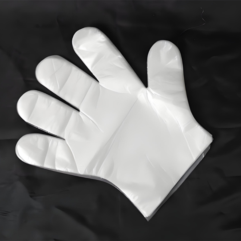 Vodotěsné a olejivzdorné Šedé bílé rukavice z HDPE