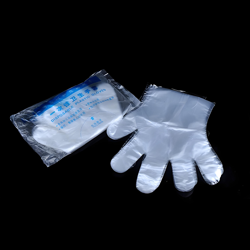 Vodotěsné a olejivzdorné Šedé bílé rukavice z HDPE