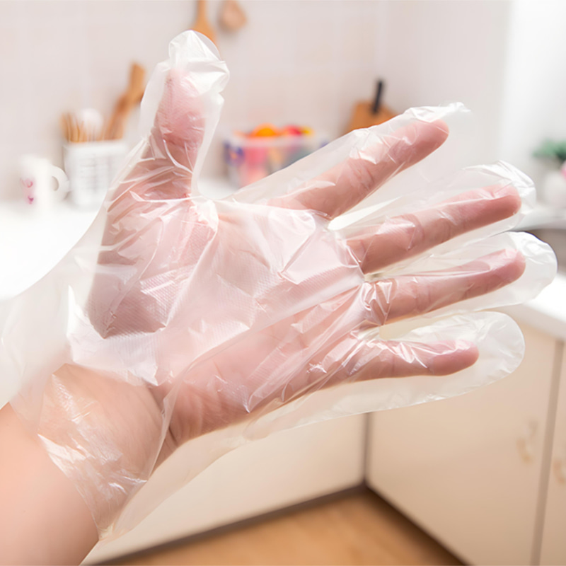 Vodotěsné a olejivzdorné Šedé bílé rukavice z HDPE